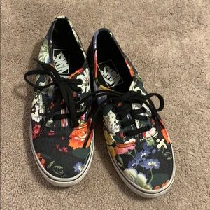 Vans - floral lace up slip on- 7